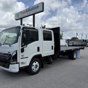 Isuzu NPR-HD Diesel Crew Cab 16ft Steel Flatbed