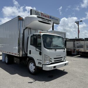 2020 ISUZU NPR-XD DIESEL SINGLE CAB W/ 14FT REEFER VAN BODY & ICC BUMPER & PULL-OUT RAMP