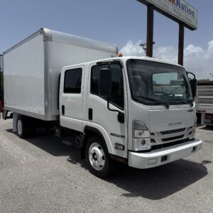isuzu npr-hd gas crew cab box dovetail